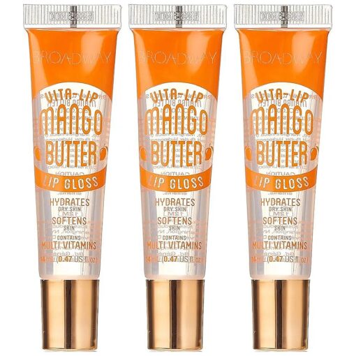 Broadway Vita-Lip Clear Lip Gloss 0.47oz/14ml ( 3PCS - Mango Butter )