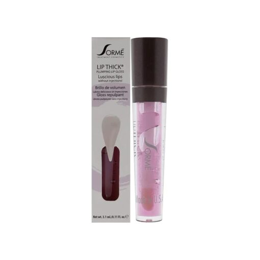 Sorme Cosmetics LipThick Plumping Gloss in Clear | Hydrating Plumping Lip Gloss Enriched with Vitamins and Botanicals | Lip Plumping Gloss with Maxi-Lip Peptides | Cruelty-Free Lip Makeup