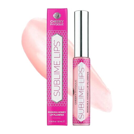 Sublime Lips Lip Plumper Gloss Clear - Lip Plumping Treatment with Manuka Honey, Hyaluronic Acid & Peptides - Natural Clinically Proven Ingredients Plump & Hydrate for Fuller Looking Lips