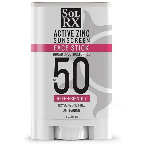 MINERAL SPF 50 Sunscreen Stick for Face - Zinc Oxide Sunsceen Stick, Clear, Non-Greasy