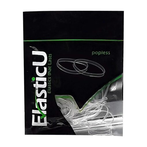 Hair Elastics 40mm x 2mm - STRONG - REUSEABLE Clear by ElasticU