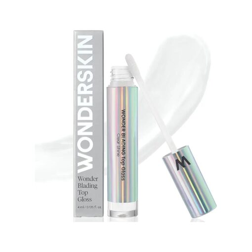 Wonderskin WONDER BLADING Top Gloss - Clear Lip Gloss, High Shine Finish, Hydrating Lip Gloss, Lip Makeup ( Clear Shine )