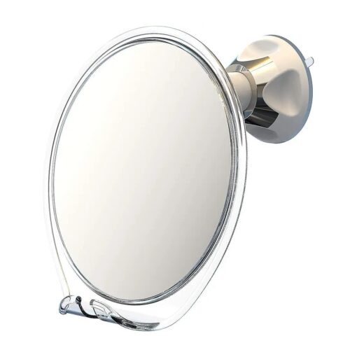 Luxo Shaving Mirror, Shower Mirror with a Razor Holder for Shaving with Powerful Suction Cup - Shatterproof Anti Fog Mirror for Shower ( Clear )