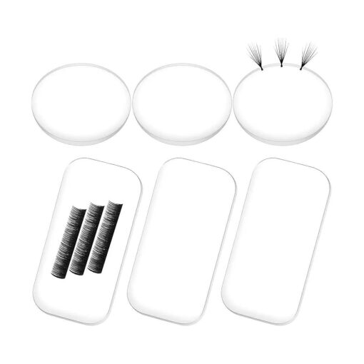 6 Pieces Eyelash Extension Pad Silicone Pads for Lashes Silicone False Eyelash Holder Pads Reusable Eyelash Extension for Loose Lash Grafting Gasket Pallet Eyelash Adhesive Eyelash Extension ( Clear )