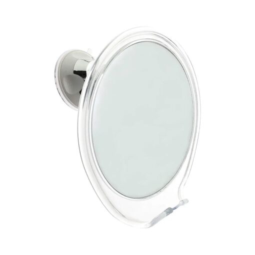 Fogless Shower Mirror with Power Locking Suction Cup, Built-in Razor Hook and 360 Degree Rotating Adjustable Arm, Personal Fog Free Bathroom Shaving Mirror ( Clear )