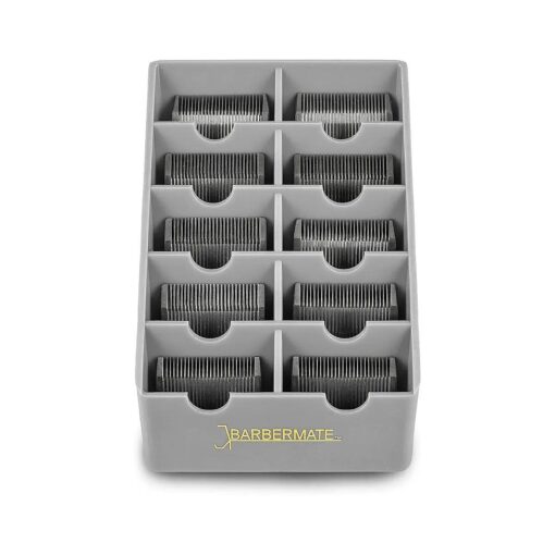 Blade Rack Storage Tray - Holds 10 Clipper Blades ( Gray )