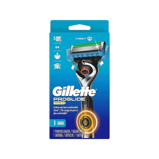 Gillette ProGlide Power Razor for Men, 1 Gillette Power Razor Handle + 1 Blade Refill