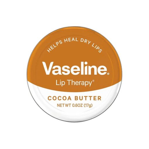 Vaseline Lip Therapy Lip Balm Tin, Cocoa Butter, 0.6 oz