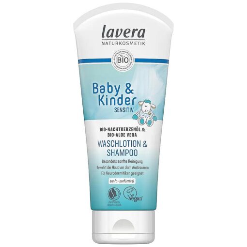 Lavera Baby und Kinder Neutral Waschlotion und Shampoo, 1er Pack ( 1 x 200 ml )