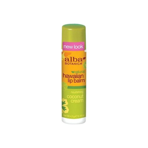 Alba Botanica Nourishing Coconut Cream Hawaiian Lip Balm, 0.15 Ounce Tubes ( Pack of 6 )