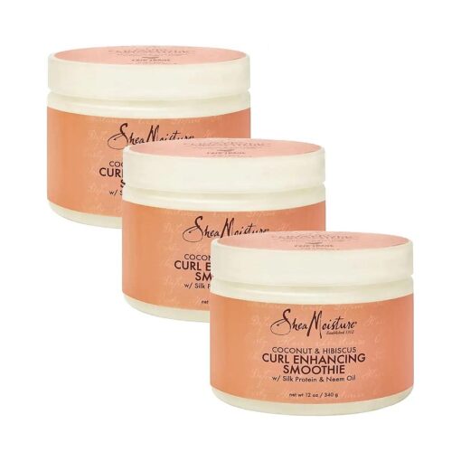 Shea Moisture Coconut & Hibiscus Curl Enhancing Smoothie, 12 Ounce ( Pack of 3 )