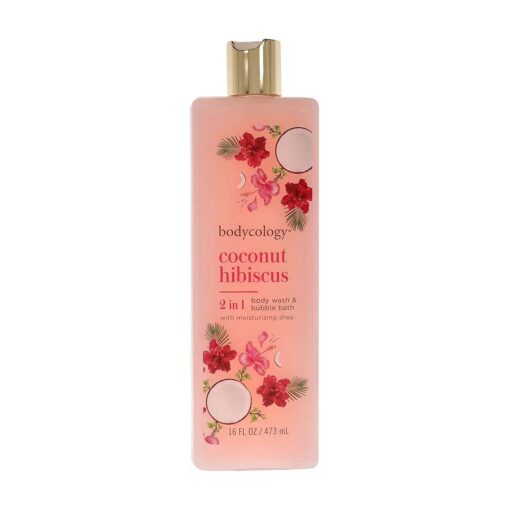 Coconut Hibiscus Moisturizing Body Wash for Women, 16 Ounce