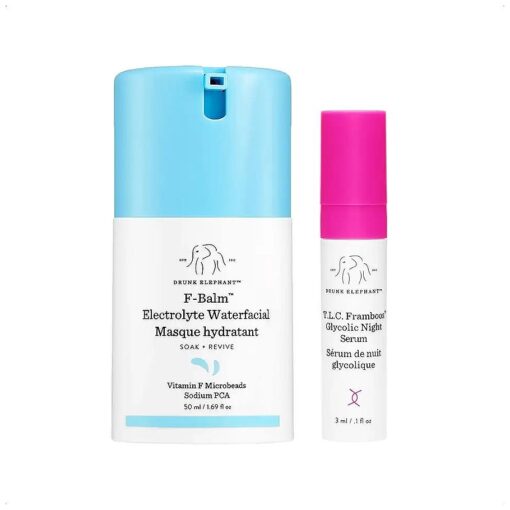 Drunk Elephant F-Balm Hydrating Electrolyte Waterfacial, Quenching and Strengthening Overnight Mask .