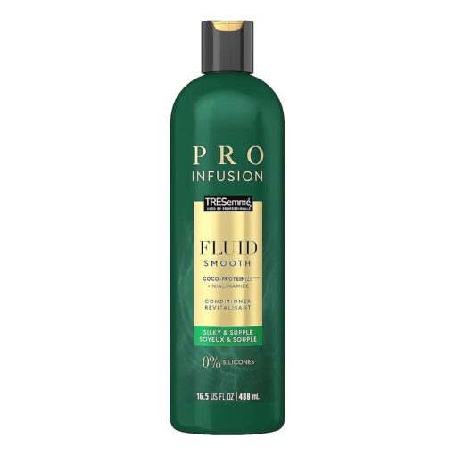 TRESemme Cruelty-free Pro Infusion Fluid Smooth Conditioner For Silky & Supple Hair Infused With Natural Coconut Droplets + Plant-Based Salon Protein + Niacinamide 16.5oz