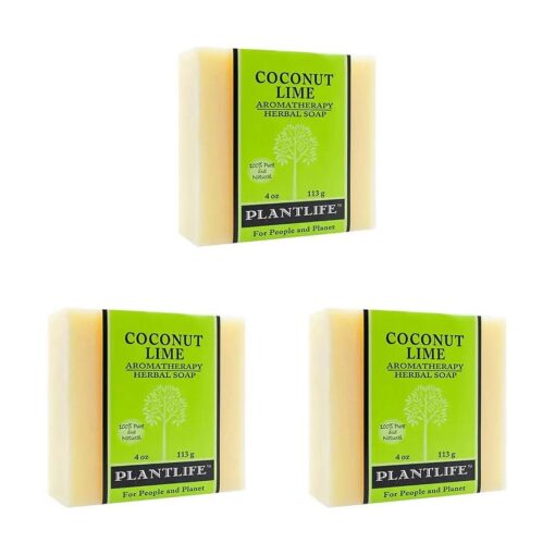 Coconut Lime 3-Pack Bar Soap - Moisturizing and Soothing Soap for Your Skin - Hand Crafted Using Plant-Based Ingredients - Made in California 4oz Bar