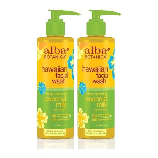 Alba Botanica Coconut Milk Facial Wash 8 Oz ( Pack of 2 )