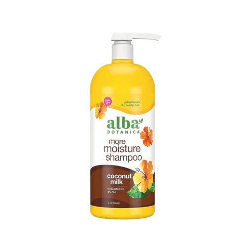 Alba Botanica More Moisture Shampoo, Coconut Milk, 32 Oz