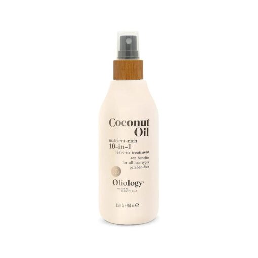 Coconut Oil 10-in-1 Multipurpose Spray - Leave in Treatment for All Hair Types | Detangles, Controls Frizz, Hydrates & Moisturizes | Made in USA, Cruelty Free & Paraben Free ( 8.5 oz )