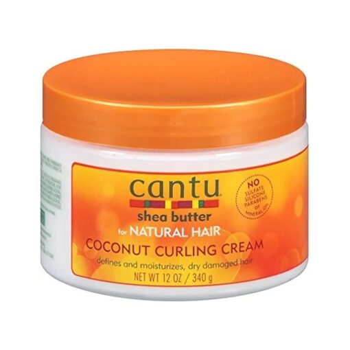 Cantu Natural Hair Coconut Curling Cream 12 Ounce Jar ( 2 Pack )