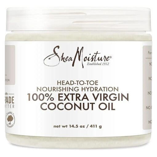 SheaMoisture Body Moisturizer For Dry Skin 100 % Extra Virgin Coconut Oil Nourishing Hydration Soften And Restore Skin And Hair 14.5 oz