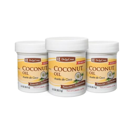 Coconut Oil - Expeller Pressed Coconut Oil for Skin and Hair - Natural Moisturizer for Skin and Hair - 2.2oz ( 3 Jars )