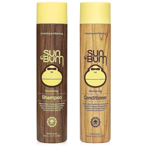 Sun Bum Sun Bum Revitalizing Shampoo and Conditioner Vegan and Cruelty Free Hydrating, Moisturizing and Shine Enhancing Hair Wash 10 Ounce Each