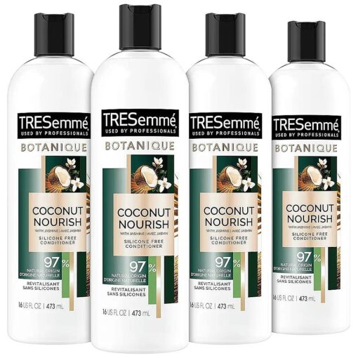 TRESemme Conditioner Botanique Coconut Nourish 4 Count for Dry Hair And Damaged Hair 92 % Natural Derived Ingredients with Professional Performance 16 oz