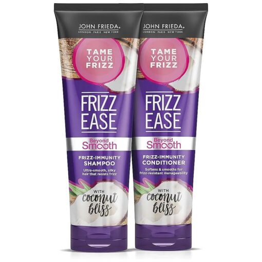 John Frieda Frizz Ease Beyond Smooth Bundle : Frizz Immunity Shampoo & Conditioner, 8.45 Ounce Each