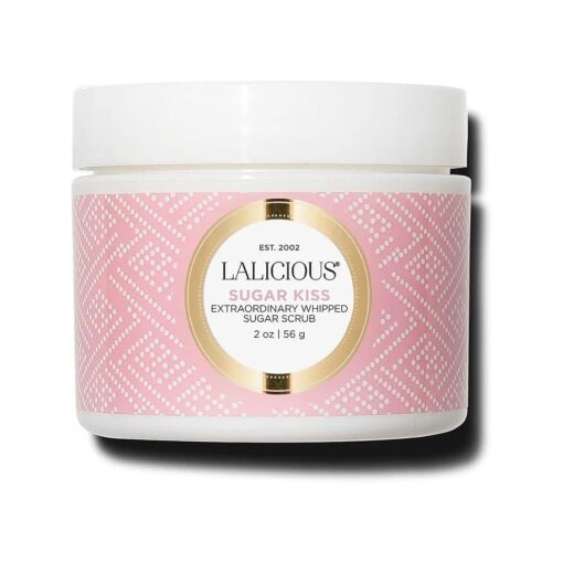 LaLicious Sugar Kiss Extraordinary Whipped Sugar Scrub - Cane Sugar Body & Foot Scrub, Exfoliating & Moisturizing Skin Care with Coconut Oil & Honey, No Parabens ( 2oz )