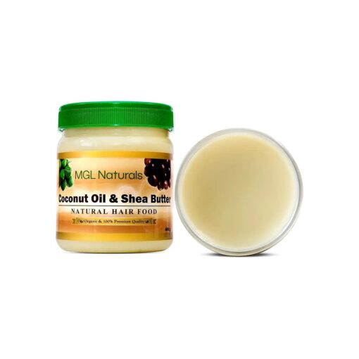 Coconut Oil and Shea Butter Natural Hair Food made with organic ingredients, Nourish and moisturize hair for growth, softness, shine, manageability and protect against hair damage .