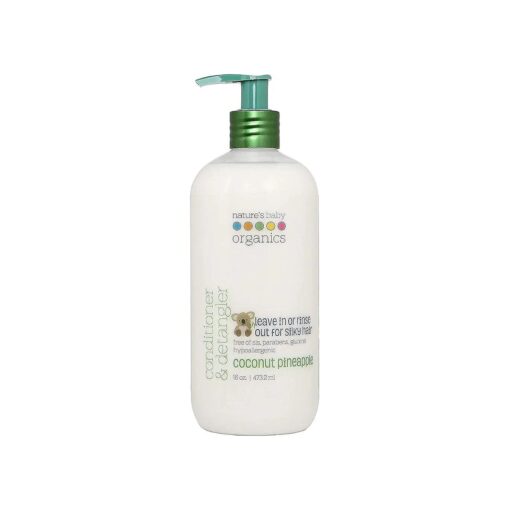 Nature 's Baby Conditioner & Detangler - Formulated Specifically for Problem and Sensitive Skin - Tear Free - No Sulfate or Artificial Fragrances - Coconut Pineapple, 16 oz