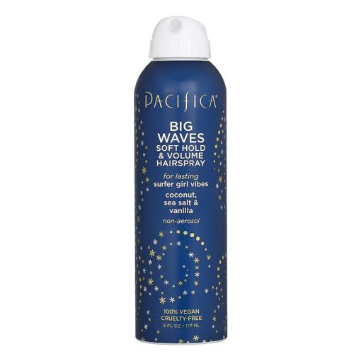 Coconut Sea Salt Vanilla Hairspray - Big Waves Soft Hold & Volume, Beachy Anti-Frizz, Vegan & Cruelty Free