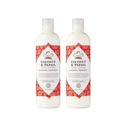 Nubian Heritage Body Lotion, Coconut & Papaya 2 Packs of 13 fl, oz