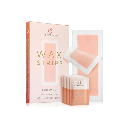 Wax Strips | Wax Strips for Hair Removal, Vegan and Cruelty Free Wax Strips With Coconut & Rosehip Oils, Bikini Wax Strips 40 count