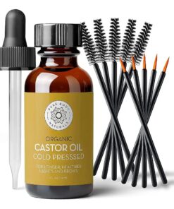 Castor Oil for Eyelashes and Eyebrows - Brow and Lash Growth Serum - Organic Hexane Free Cold Pressed Unrefined - 1 fl oz