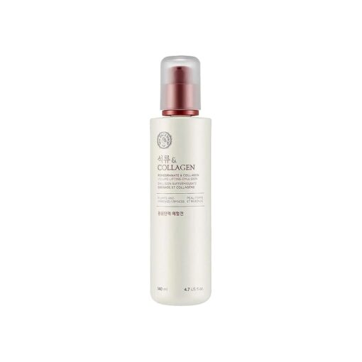 The Face Shop Pomegranate & Collagen Volume Lifting Emulsion | Deep Revitalizing Emulsion for Moisture Barrier Strengthening | Plump & Smoothen Your Skin, 4.7 Fl Oz