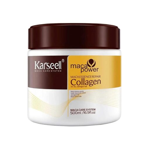 Collagen Hair Treatment Deep Repair Conditioning Argan Oil Collagen Hair Mask Essence for Dry Damaged Hair All Hair Types 16.90 oz 500ml