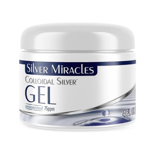 Silver Miracles Colloidal Silver Gel - Nano Silver Gel Wound Care - Healing Ointment for Burns, Sunburns & Irritated Skin - 4 Oz Unscented