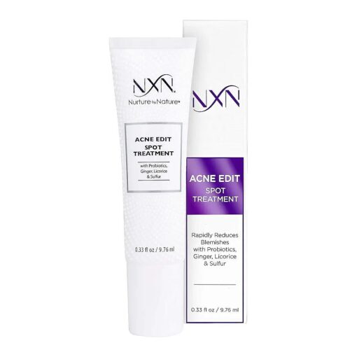 NxN Acne Edit Spot Treatment with Probiotics, Licorice Root, Ginger and Colloidal Sulfur, to rapidly reduce acne blemish size