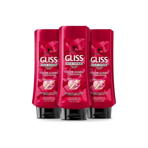 GLISS Hair Repair Conditioner, Color Guard for Colored or Highlighted Hair, 13.6 Ounces ( Pack of 3 )