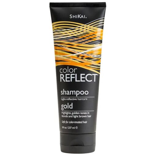 ShiKai Color Reflect Gold Hair Shampoo ( 8 oz ) | Hydrating Hair Brightener with Chamomile |Enhance Gold Color in Blonde, Lt Brown & Red Hair