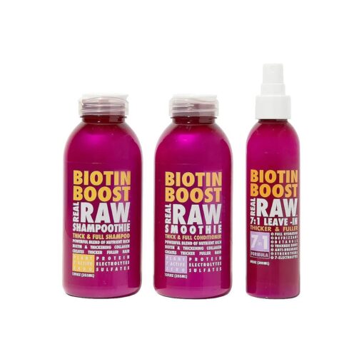 Real Raw Biotin Shampoo, Conditioner & Leave In Treatment Kit