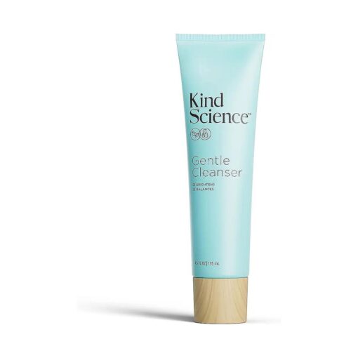 Kind Science by Ellen DeGeneres Gentle Face Cleanser - Face Wash for Women & Makeup Remover with Skin Brightening Vitamin C - Facial Cleanser for Dry Skin - Paraben, Dye & Fragrance Free, 4.5 fl oz