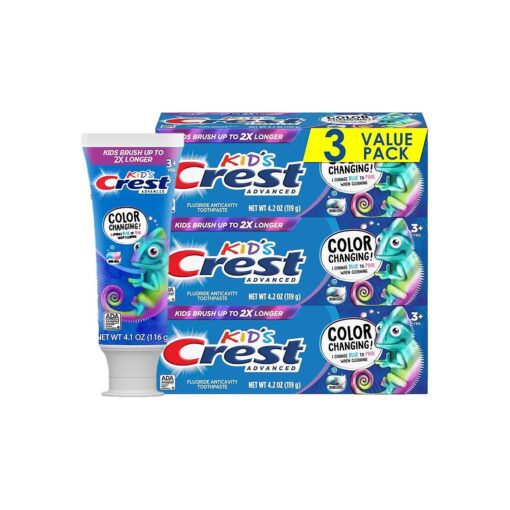 Crest Advanced Kid 's Fluoride Toothpaste, Bubblegum Flavor, 4.2 Oz ( Pack of 3 )