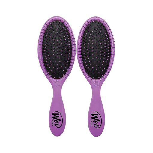 Wet Brush Detangling Hair Brush - Purple - 2 Pack Detangler - Comb for Women, Men & Kids - Wet or Dry - Removes Knots and Tangles, Best for Natural, Straight, Thick & Curly Hair - Pain Free