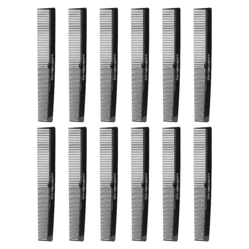 Allegro Combs 420 Hair combs Barber Comb Comb Set Hair Cutting Combs Pocket Comb Combs for Hair Stylist Styling Comb Black Combs 12 pk .