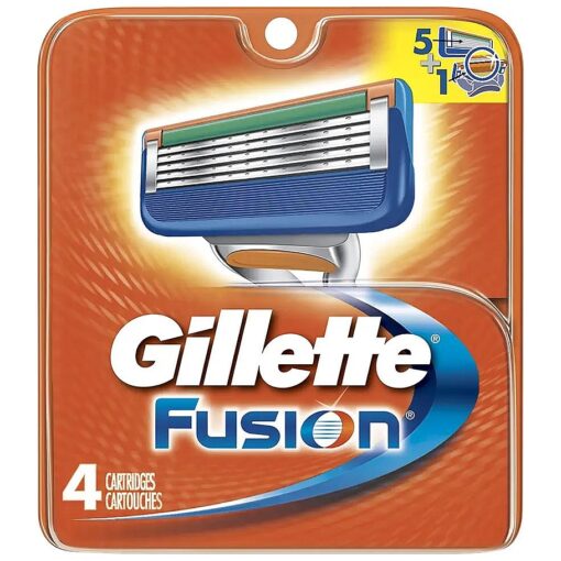 Gillette Fusion Men 's Manual Razor Refills, 4 Count