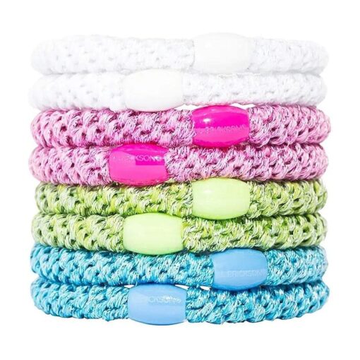 L. Erickson Grab & Go Pony Set of 8 - Dazzle Metallic Hair Ties