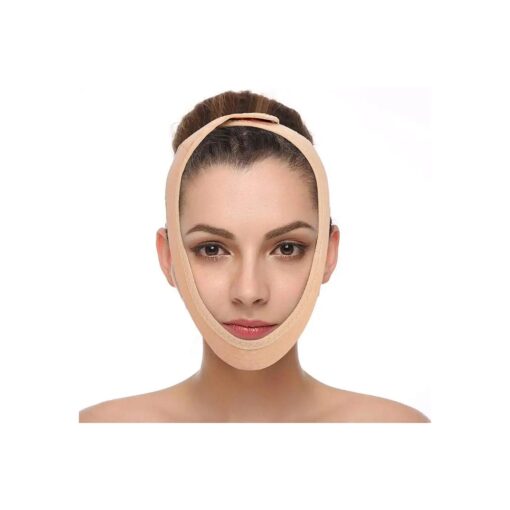 Anti Wrinkle Face Slimming Mask Lift V Face Line Slim up Belt Anti-Aging & Face Breathable Compression Chin Bandag ( L )