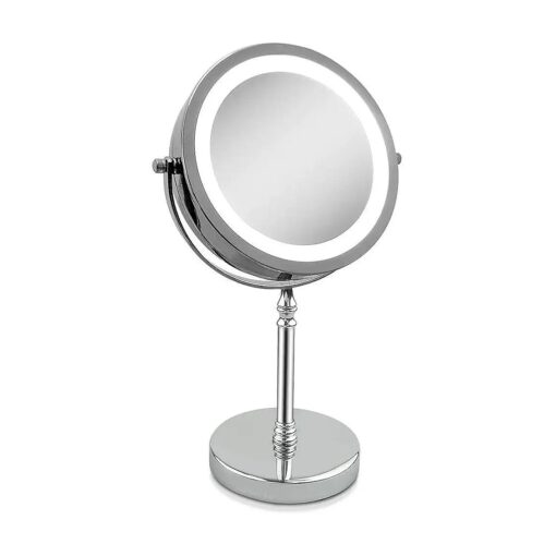 elimko Magnifying Mirror 10x Makeup Mirror, Double Sided Tabletop Mirror with LED Lighted 360-Degree Rotation 1X or 10X Magnification Mirror